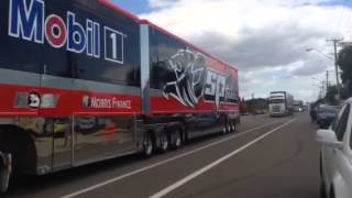 2015 Townsville 400 v8 Supercars truck parade [upl. by Nylzaj]