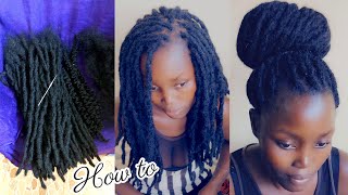 14 How to install Artificial dreadlocks on Short Hair  Using 80 pieces JANEILHAIRCOLLECTION [upl. by Aileon911]