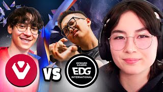 Kyedae Reacts To Sentinels vs EDG  VCT Champions Seoul 2024  Playoffs [upl. by Virginia183]