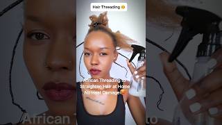 African Hair Threading on 4c Natural Hair❤️shorts haircare [upl. by Clary]