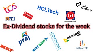 Ex Dividend stocks for the period 17th Jul 2023 to 20th Jul 2023 [upl. by Aloiv]