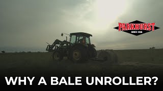 Why You Need a Hay Bale Unroller  3 Point Round Bale Unroller  Parkhurst Manufacturing [upl. by Deer]