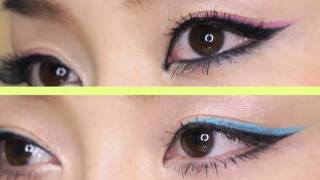 Easy Neon Color Eyeliner [upl. by Ferdie]