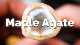 Turning a Cut Agate into a Polished Gem w Cabbing Machine  Lapidary [upl. by Aksel]