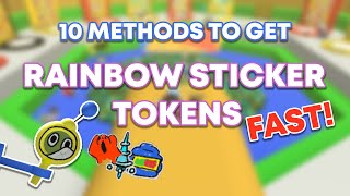 10 EASY WAYS TO GET RAINBOW STICKER TOKENS  Bee Swarm Simulator [upl. by Einalem]