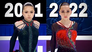 Kamila Valieva PERFECT programs  Russian Nationals 2021 vs 2022 side by side [upl. by Penrose]