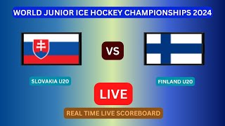 Slovakia U20 vs Finland U20 LIVE Score UPDATE Today 2024 IIHF World Junior Ice Hockey Championships [upl. by Ezequiel]