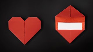 How to Make a Heart Envelope  Origami [upl. by Relyhs]