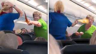 KAREN Throws Drink At Air Hostess Then Gets Pepper Sprayed [upl. by Joceline527]