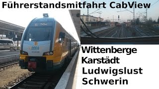 Führerstandsmitfahrt  CabView RE2  Wittenberge  Karstädt  Ludwigslust  Schwerin [upl. by Garnett]