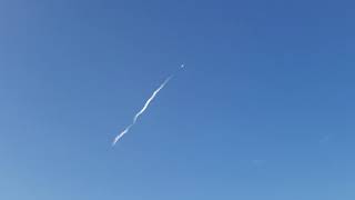 SpaceX Falcon Heavy Arabsat6A launch landing jetty park pier [upl. by Nager865]