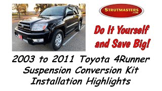 Toyota 4Runner Suspension Conversion Kit Highlights By Strutmasters [upl. by Lacey711]