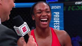 Claressa Shields Post Fight Interview  PFL 4 2021 [upl. by Ilenay620]