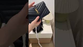 Small black and gold bag ysl yslbag saintlaurent unboxing [upl. by Nixon]