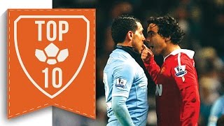 TOP 10 Shocking Moments Between Man United and Man City [upl. by Aicilic229]