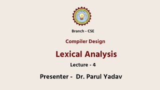 Compiler Design Lexical Analysis and Input Buffering  AKTU Digital Education [upl. by Hannala]