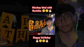 Nischay bhai happy birthday with Ruchika triggeredinsaan Ruchika trending shorts short viral [upl. by Cleodell442]