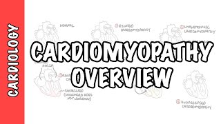 Cardiomyopathy Overview  types dilated hypertrophic restrictive pathophysiology and treatment [upl. by Millford]