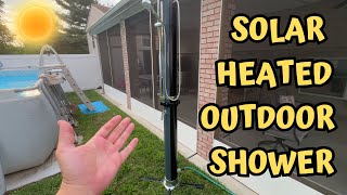 Quick Review of Bestway Flowclear SolarFlow 9 Gal SolarHeated Outdoor Shower [upl. by Leahcam]