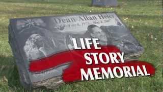 Photo Engraved Life Story Memorial Grave Markers [upl. by Rramel]