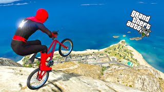 SpiderMan GTA 5 BMX DOWN HILL FAILS Cap 2 [upl. by Eenram]