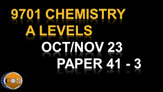 97014143ON23 chemistry A level winter paper4143 octnov 2023 Q3 4 and 5 solved 9701w23qp41 [upl. by Hsiwhem]