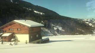 How to Get to Chur from St Moritz by Train  Rhaetian Railway 2022 February  Swiss Travel Pass [upl. by Godric]