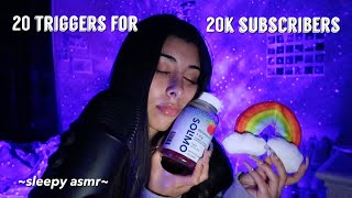 ASMR 20 Triggers For 20k Subscribers [upl. by Kunin]