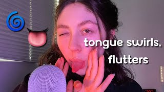 ASMR  Tongue Flutters Clicking and Swirls with Mouth Sounds  hand movements [upl. by Vivie]