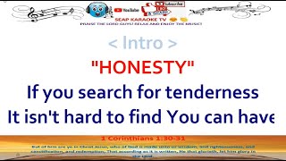 HONESTY KARAOKE LYRICS BY BILLY JOEL [upl. by Edmondo]