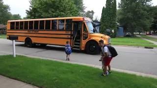 TheChanClan Douglas First Day of First Grade Bus Ride [upl. by Retswerb]