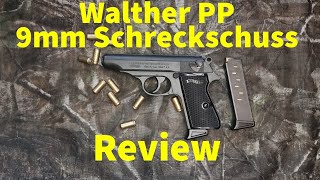 Walther PP Schreckschuss Pistole Review  Test mit Schusstest ausführlich [upl. by Ajnot]