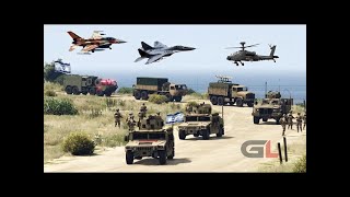 Irani Fighter Jets amp Tanks Attack on Israeli International amp Military Airport of TelAviv  GTA 5 [upl. by Rabaj]