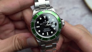 Rolex Submariner 16610LV Kermit Review [upl. by Noskcaj]