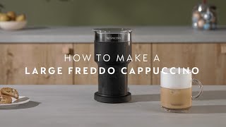 Nespresso Aeroccino XL  How to make a large Freddo Cappuccino [upl. by Moorish]