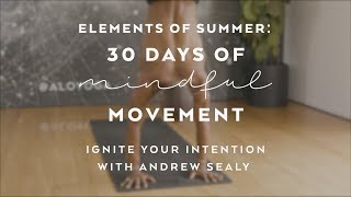 Ignite Your Intention Yoga Flow with Andrew Sealy  Elements of Summer 30 Days of Mindful Movement [upl. by Akinor49]