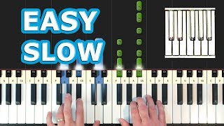 Amélie  piano tutorial easy  Comptine dun Autre Été  SLOW  Yann Tiersen [upl. by Lhadnek]