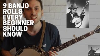 9 Banjo Rolls Every Beginner Should Know  Scruggs Method  Free Banjo LessonTutorial [upl. by Erie790]