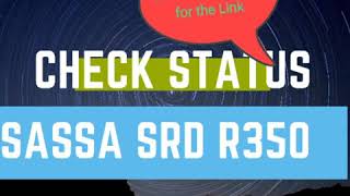 How to Check SASSA srd R350 Status Check Status [upl. by Cort172]