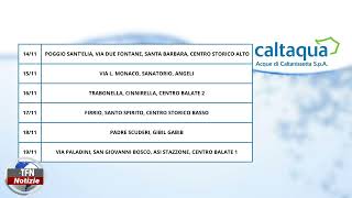 Caltanissetta Caltaqua informa la cittadinanza con il nuovo calendario di distribuzione [upl. by Seidule176]