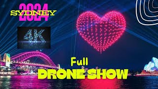 Spectacular LIVE Drone Show FULL 4K Vivid Sydney 2024  Love is in the air fun australia [upl. by Laurent]