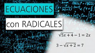 Cómo resolver ECUACIONES con RADICALES 01  4º eso  1º bachillerato [upl. by Oretna]