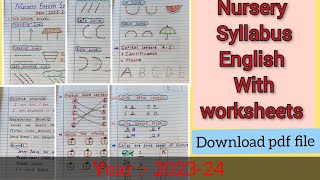 Nursery class English syllabus202324Nursery syllabus worksheetsNursery class teaching [upl. by Geiger]