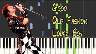 Queen  Good Old Fashioned Lover Boy Piano Tutorial Synthesia [upl. by Aihc]