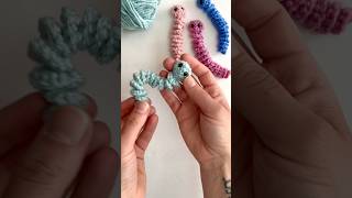 Super cute and simple WORRY WORMS 🥰 crochet crochetforbeginners worryworm crochetpattern [upl. by Alberto739]