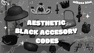 20 Aesthetic Black Accessory Codes amp Links  Roblox Accessories IDs [upl. by Tiga960]