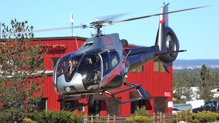 Maverick helicopter Eurocopter EC130 landing at Grand Canyon aiport  avgeek [upl. by Eissolf]