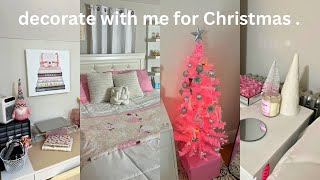 Decorating My Room For Christmas Christmas room transformation Room tour  decor haul [upl. by Gilmore]