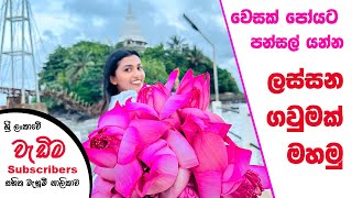 වෙසක් පෝයට පන්සල් යන්න ලස්සන ගවුමක් මහමු  How to sew a frock  Sewing Tutorial in Sinhala [upl. by Eidoow14]