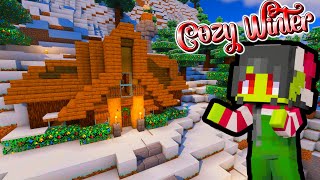 Snowy Winter Cabin ❄️ Cozy Winter Minecraft Lets Play ep 1 [upl. by Lakim739]